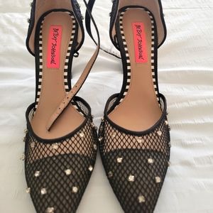 Betsey Johnson Heels with Rhinestones